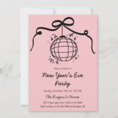 Invitation Whimsical Hand Drawn New Year's Eve Party  (Devant)