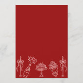 Invitation Whimsical Hand Drawn Pink Red Galentines Day Party (Dos)