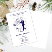 Invitation Whimsical Hand Drawn Wedding Couple | Wedding