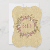 Invitation Whimsical Handdraw Chiens Rustiques Mariages Flora (Dos)