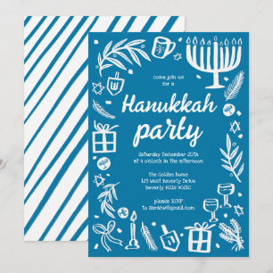 Invitation Whimsical Hanoukka Fêtes Cute Personnalisé