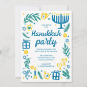 Invitation Whimsical Hanoukka Fêtes Cute Personnalisé (Devant)