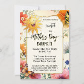 Invitation Whimsical Happy Mother's Day Brunch (Devant)