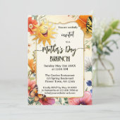 Invitation Whimsical Happy Mother's Day Brunch (Debout devant)