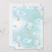 Invitation Whimsical Hot Air Baby shower Bear Boy (Dos)
