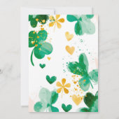 Invitation Whimsical Irish Lucky Green Baby shower Shamrock (Dos)