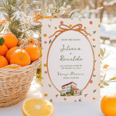 Invitation Whimsical Italien Mariage Citrus Enregistrer la da