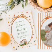 Invitation Whimsical Italien Mariage Citrus Enregistrer la da