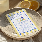 Invitation Whimsical Jaune Bleu Ciao Bella Fête des mariées