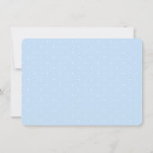 Invitation Whimsical Jigsaw Blue Bunny Baby shower garçon lap (Dos)