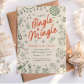 Invitation Whimsical Jingle et Mingle, Vacances