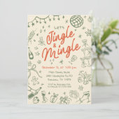 Invitation Whimsical Jingle et Mingle, Vacances (Debout devant)