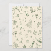 Invitation Whimsical Jingle et Mingle, Vacances (Dos)