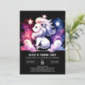 Invitation Whimsical Joyeux Lion Anniversaire (Debout devant)