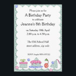Invitation Whimsical Kid Anniversaire<br><div class="desc">Une invitation fantaisiste à l'anniversaire d'enfant ! Ce joli point de polka doux et le design de nuage fait un merveilleux invitation pour les enfants pour tous les types de fêtes - anniversaires, fêtes de thé ou pique-nique! Écrivez vos propres détails de fête pour une façon vraiment unique d'invitation vos...</div>