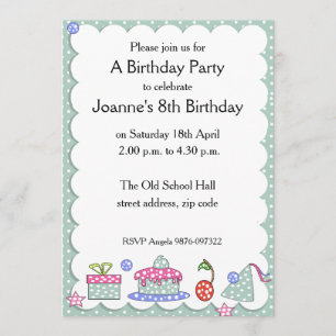 Invitation Whimsical Kid Anniversaire