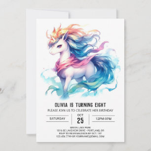 Invitation Whimsical Kids Horse Anniversaire