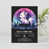 Invitation Whimsical Kids Wolf Anniversaire (Debout devant)