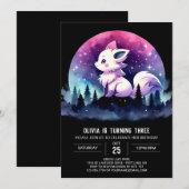 Invitation Whimsical Kids Wolf Anniversaire (Devant / Derrière)