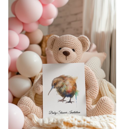Invitation Whimsical Kiwi Bird Baby Shower | Sweet Pipi