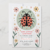 Invitation Whimsical Ladybug Birthday (Devant)