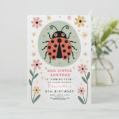 Invitation Whimsical Ladybug Birthday (Debout devant)