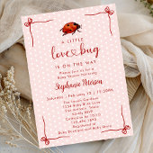Invitation Whimsical Ladybug Little Love Bug Girl Baby Shower