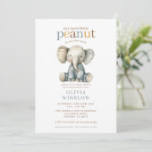 Invitation Whimsical Little Elephant Baby Shower (Debout devant)