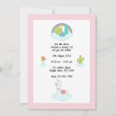 Invitation Whimsical Llama et Rainbow Anniversaire de enfant  (Devant)