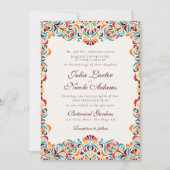 Invitation Whimsical Luxury ivoire Floral Frontière Mariage p (Devant)