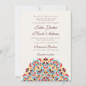 Invitation Whimsical Luxury ivoire Floral Style Mariage front (Devant)