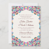 Invitation Whimsical Luxury ivoire Floral Style Mariage front (Devant)