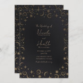 Invitation Whimsical Magic Céleste Mariage (Devant / Derrière)