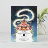 Invitation Whimsical Magic Circus Anniversaire (Debout devant)