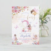 Invitation Whimsical Magical Floral Anniversaire (Debout devant)