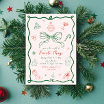 Invitation Whimsical Main dessinée Favorite Things Échange De<br><div class="desc">Invités Invitations à une fantastique fête de Noël en France / échange de cadeaux avec cette insolite invitation de fête manuscrite. Avec son mélange ludique de rose, de rouge et de vert, il saisit le charme d'une esthétique vintage avec des gribouillis funky de Père Noël, des cocktails, des biscuits et...</div>