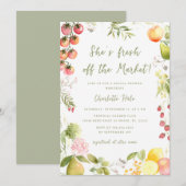 Invitation Whimsical Market Farmers Bridal Shower (Devant / Derrière)