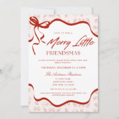 Invitation Whimsical Merry Little Friendsmas Christmas Party (Devant)