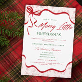 Invitation Whimsical Merry Little Friendsmas Christmas Party