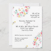 Invitation Whimsical mignon Fleur Coeur Fleur Arbre Bébé Phot (Dos)