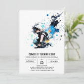 Invitation Whimsical mignon Ninja Boy Digital Anniversaire (Debout devant)