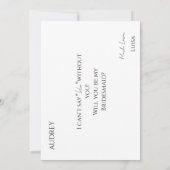 Invitation Whimsical Minimal Script Bridesmaid Proposal Card (Dos)