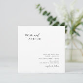 Invitation Whimsical Minimalist Square Kaart (Staand voorkant)