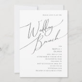 Invitation Whimsical minimaliste Script Mariage Brunch (Devant)