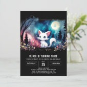 Invitation Whimsical Modern Chat Anniversaire (Debout devant)