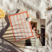 Invitation Whimsical Modern Rose & Red Wedding Enregistrer la