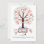 Invitation Whimsical moderne Mariage de fleurs cardiaques (Devant)
