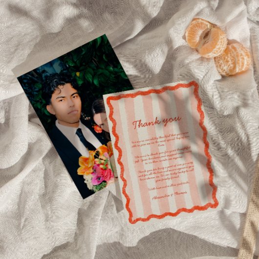 Invitation Whimsical moderne rose et Merci Mariage rouge