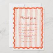 Invitation Whimsical moderne rose et Merci Mariage rouge (Devant)