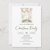 Invitation Whimsical Neutral Sage Beige Christmas Party (Devant)